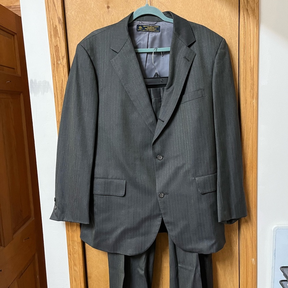 Brooks Brothers Charcoal Pinstripe Suit